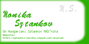 monika sztankov business card